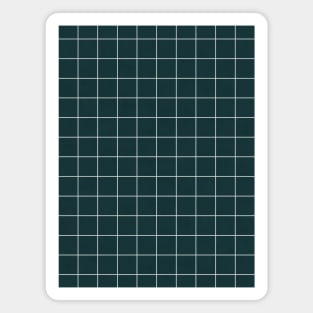 Small Grid Pattern - Green Tinted Navy Blue Magnet